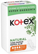 Kotex Natural Slim Organik İnce Antialerjik 20'li Hijyenik Ped 1 Adet