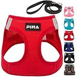 Pina Ayarlanabilir Göğüs H Tipi Köpek Tasması Kırmızı