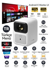 Wanbo HD Mini Android Wifi 350 ANSI Taşınabilir LED Projeksiyon Cihazı