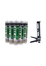 Ceresit Plastik Silikon Tabancası Siyah + Beyaz Silikon 5X280 Ml