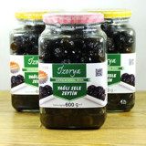 İzorya Yağlı Tuzlu Sele Siyah Zeytin Kavanoz 600 gr