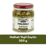 Kavlak Zeytin Halhalı Tuzlu Yeşil Zeytin Pet Kavanoz 500 gr