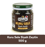 Kavlak Zeytin Kuru Sele Gemlik Tuzlu Siyah Zeytin Pet Kavanoz 500 gr
