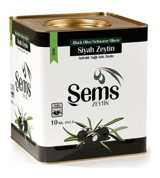 Şems Zeytin Yağlı Tuzlu Sele Siyah Zeytin Teneke 10 kg