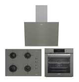 Arçelik AFC340G-651EG-ADE6062G Dijital Doğalgazlı Metal Set Üstü Davlumbaz 3'lü Ankastre Set Gri