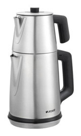 Arçelik K 3293 IN Çelik Demlikli 1650 W Çelik İnox Vintage Çay Makinesi