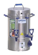 Ekoçay Metal Demlikli 1500 W Işıklı Metal İnox Vintage Çay Makinesi