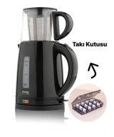 Schafer Optimal Plus Otomatik Cam Demlikli 1800 W Çelik Kırmızı Vintage Çay Makinesi