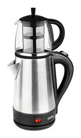 Sinbo STM-5837 Cam Demlikli 1600 W Çelik İnox Vintage Çay Makinesi