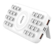 GNP Genpa 10000 mAh Vantuzlu Type C - USB Çoklu Bağlantılı Kablolu Powerbank Beyaz