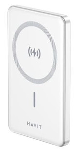 Havit PB5202 5000 mAh Hızlı Şarjlı Mıknatıslı USB Kablosuz Powerbank Beyaz
