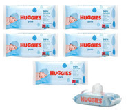 Huggies Pure Yenidoğan 72 Yaprak 5'li Paket Islak Mendil