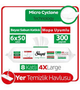 Sleepy Easy Clean Beyaz Sabun Katkılı 50 Yaprak 6'lı Paket Islak Mendil