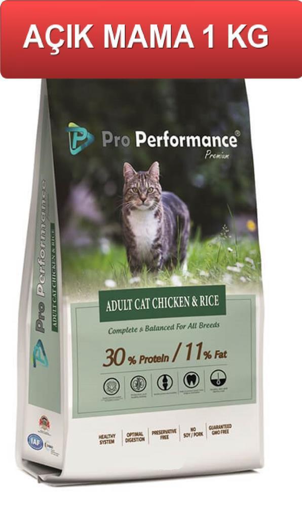 Pro Performance Pirinçli-Tavuklu Tahıllı Yetişkin Kedi Maması 1 kg