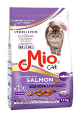 Mio Sterilezed Somonlu Kısırlaştırılmış Tahıllı Yetişkin Kedi Maması 12 kg
