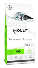 Molly Sterilised Somonlu Kısırlaştırılmış Az Tahıllı Yetişkin Kedi Maması 15 kg
