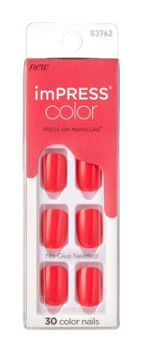 Impress Kımc023 Color Kendinden Yapışkanlı Küt Pembe Takma Tırnak