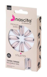 Nascita 187 French Mat 24'lü Stiletto Çok Renkli Takma Tırnak