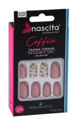 Nascita 145 French Mat 24'lü Küt Çok Renkli Takma Tırnak