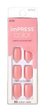 Impress Kımc003 Color Kendinden Yapışkanlı Pembe Takma Tırnak