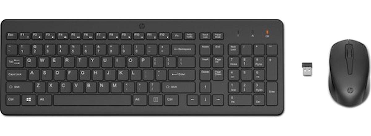 HP 2V9E6AA Ergonomik Siyah Kablosuz Klavye Mouse Seti