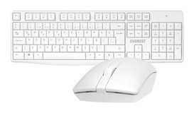 Everest KM-7500 Beyaz Kablosuz Klavye Mouse Seti