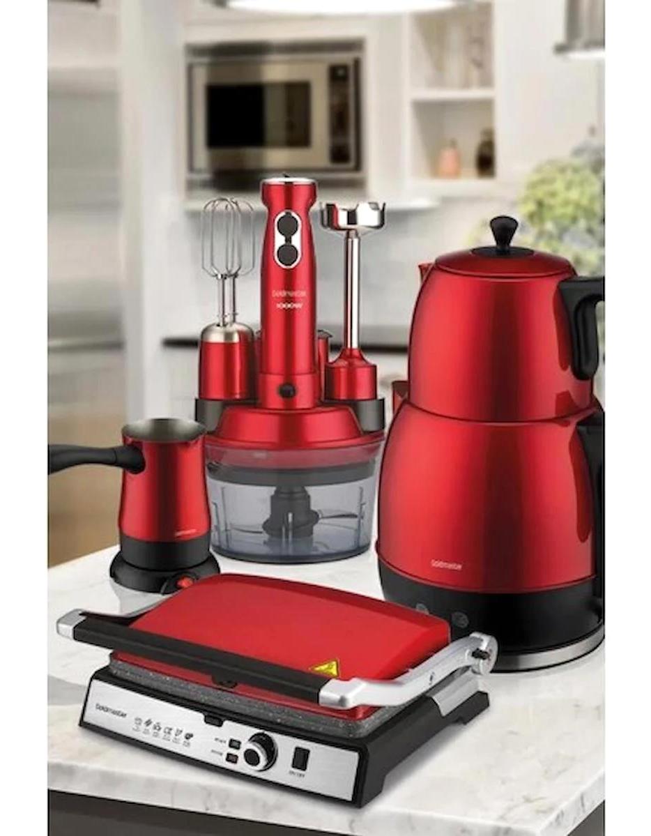 Goldmaster GM-7710 4 Parça Elektronik Çeyiz Seti Kırmızı