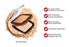 Deborah 24Ore Compact Long Lasting Natural 02 Güneş Koruyuculu Pudra Kompakt Fondöten