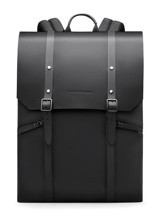 Mark MUKE 2 MR-1622 Gözlü Korumalı Su Geçirmez Kumaş 15.6 inç Sırt Laptop Çantası Siyah