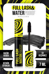 New Well Full Lash Volume Hacim Veren Suya Dayanıklı Siyah Maskara