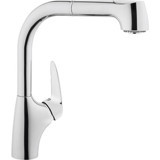 Artema A42151 Spiralli Kuğu Çift Girişli Aç Kapa Eviye Bataryası Gümüş