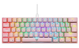 Blueforce Majesty Türkçe Q RGB 62 Tuşlu Red Switch Kablolu Pembe Mekanik Klavye