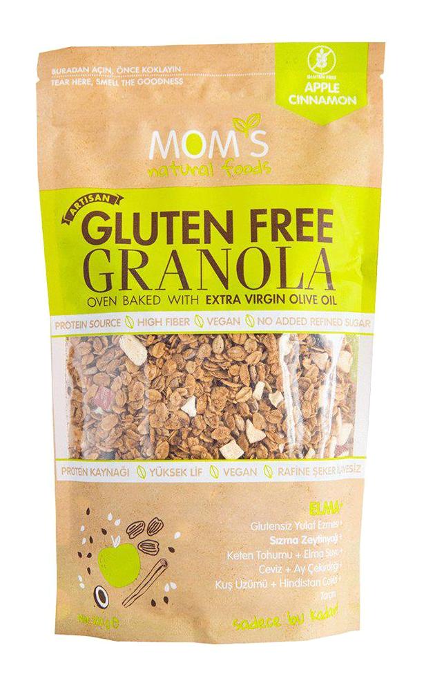 Mom's Natural Foods Glutensiz Elmalı Granola 300 gr