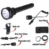Watton WT-147 Basmalı Uzun Menzilli LED Şarjlı El Feneri