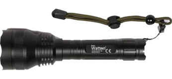 Watton WT-204 Basmalı Uzun Menzilli LED Pilli-Şarjlı El Feneri Siyah