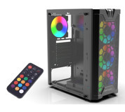 Inca EMG-15XB RGB Mesh 4 Fanlı Siyah Dikey Kullanım Micro ATX Oyuncu Bilgisayar Kasası