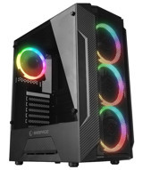 Rampage Fusion RGB Mesh 4 Fanlı Siyah 650 W Dikey Kullanım ATX Oyuncu Bilgisayar Kasası
