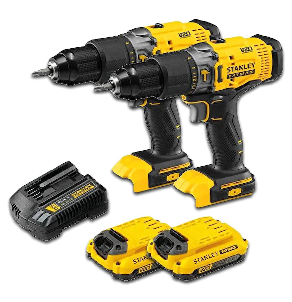 Stanley Scd718D2K 18 V 2 Ah Kömürsüz Darbeli Çift Akülü Vidalama Makinesi