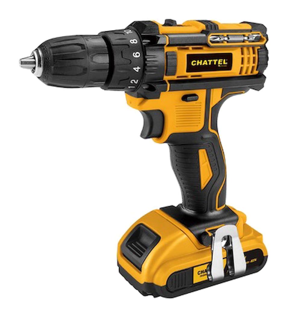 Chattel Cht-4421 21 V 2 Ah Darbeli Çift Akülü Vidalama Makinesi