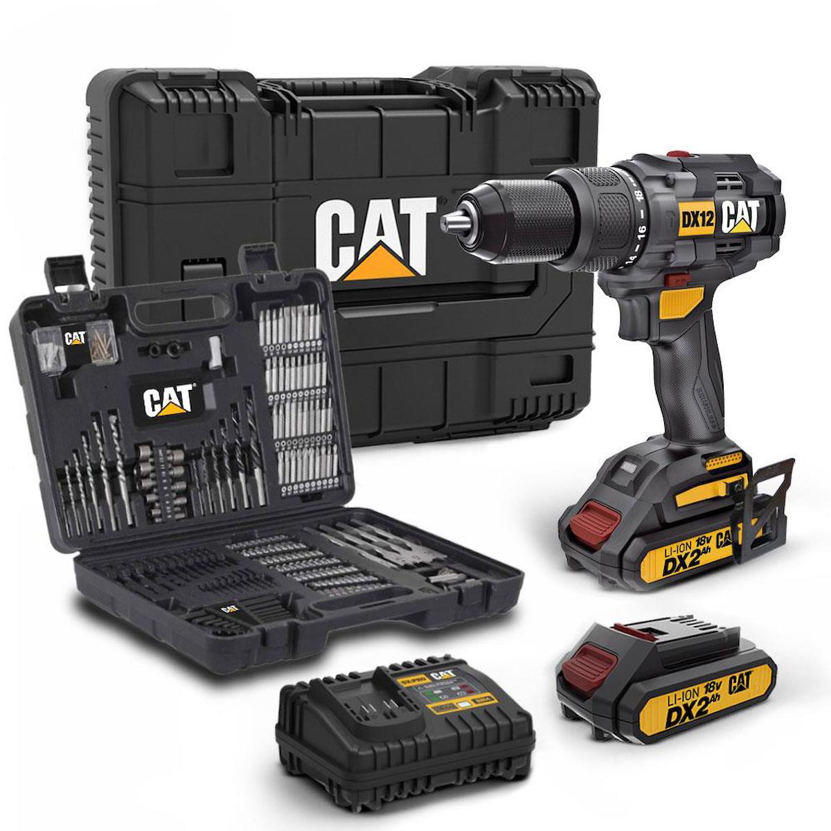 Cat Dx12Set 18 V 2 Ah Kömürsüz Darbeli Çift Akülü Vidalama Makinesi