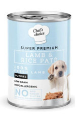Chefs Choice Super Premium Kuzu Aromalı Ezme Yavru Köpek Maması 400 gr Tekli