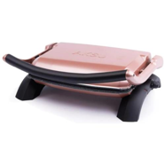 Aksu T28E 6 Dilim Granit Çıkartılabilir Plaka Tek Yönlü 1800 W Izgaralı Rose Gold Tost Makinesi