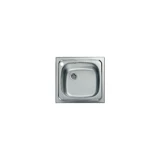Teka E50 1B 440 mm Damlalıksız Tezgah Üstü Tek Gözlü Kare Sol Paslanmaz Çelik Eviye Gri