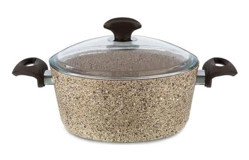 Falez Creamy 2 Parça 22 cm Granit Derin Tencere