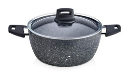 Eda Çelik Cookware 2 Parça 22 cm Granit Basık Tencere