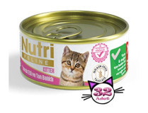 Nutri Feline Yavru Tavuk-Ton Balığı Parça Etli Yaş Kedi Maması 32x85 gr