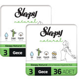 Sleepy Natural Organik 36'lı Hijyenik Ped 2 Adet