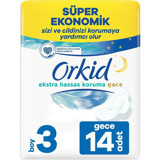 Orkid Ekstra Hassas Gece 14'lü Hijyenik Ped