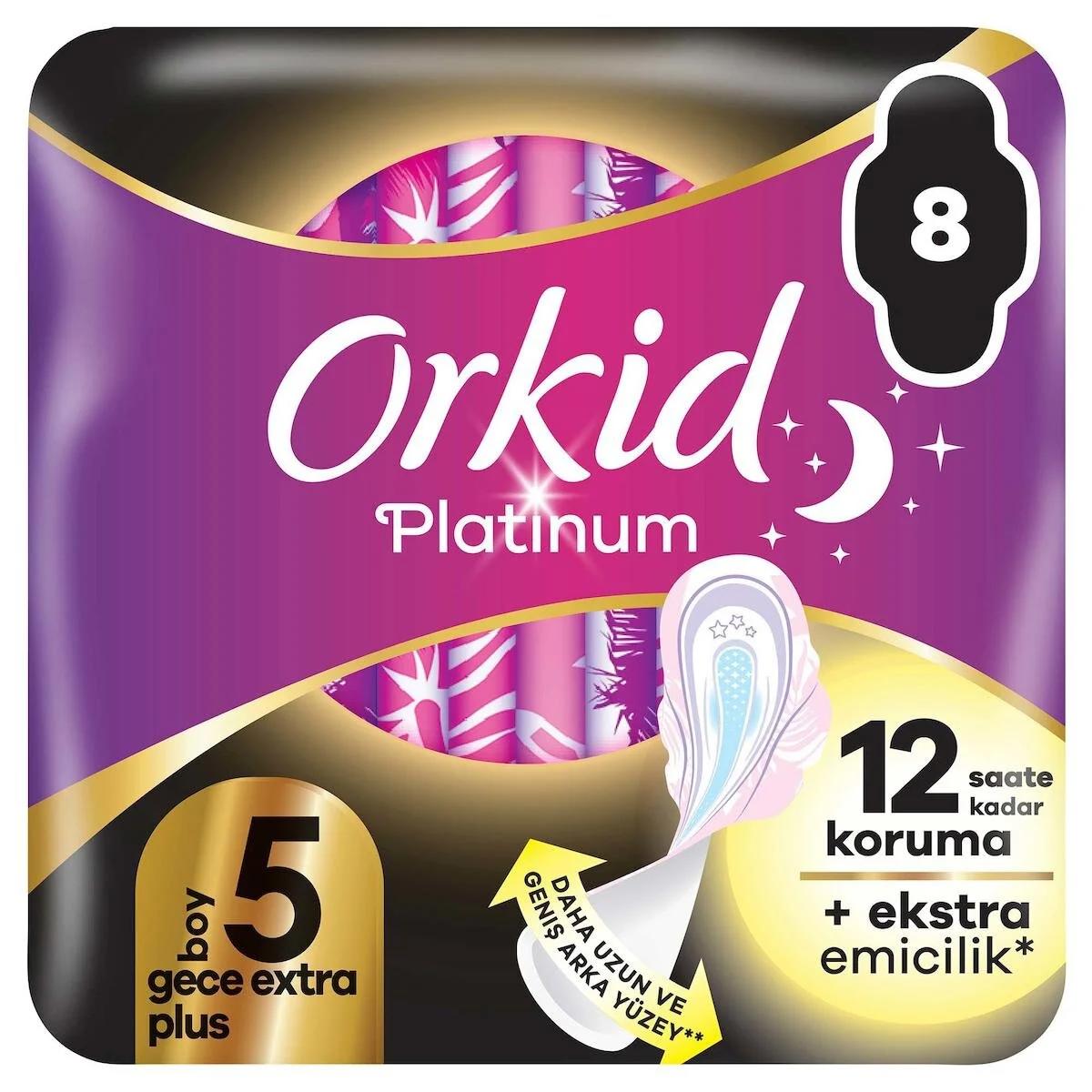 Orkid Platinum Gece Ekstra Plus 8'li Hijyenik Ped