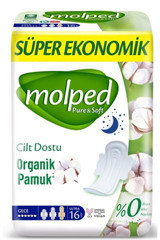 Molped Pure&Soft Organik 16'lı Hijyenik Ped